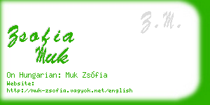 zsofia muk business card