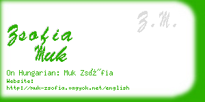 zsofia muk business card